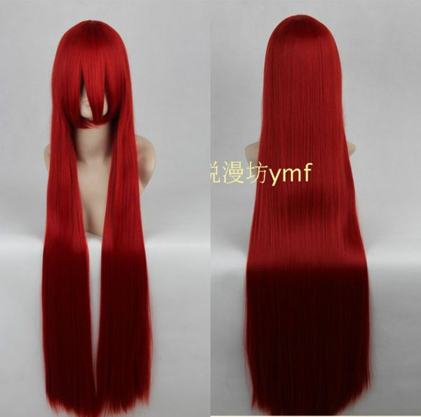 Peruca vermelha reta.Grell Stufcliff