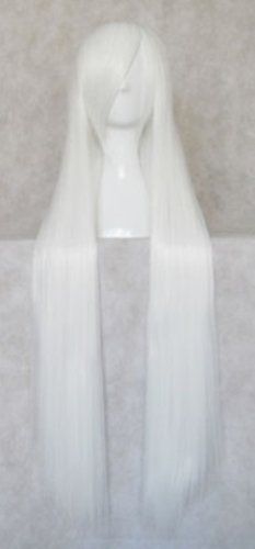 Peruca branca 100 cm